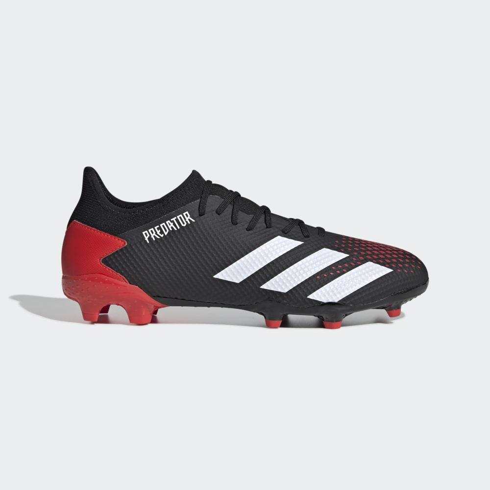 Adidas Predator 20.3 Firm Ground Férfi Stoplis Cipő Fekete/Fehér/Piros Akció 670523-EVP